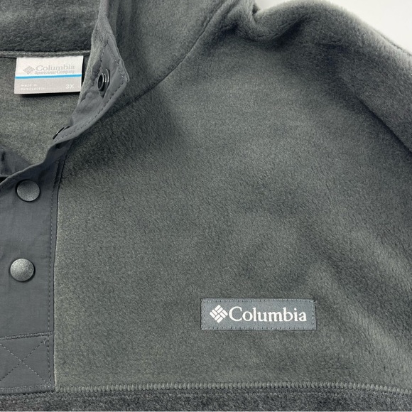 NWOT COLUMBIA Men's Fleece 1/4 Snap Sweater Sweatshirt Gray Outdoors Size 3X - Picture 3 of 7